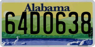 AL license plate 64DO638