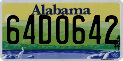 AL license plate 64DO642