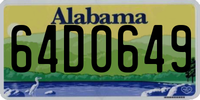 AL license plate 64DO649