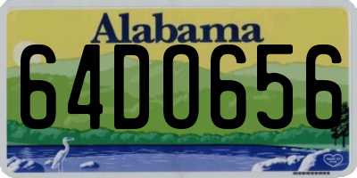 AL license plate 64DO656