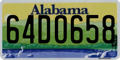 AL license plate 64DO658