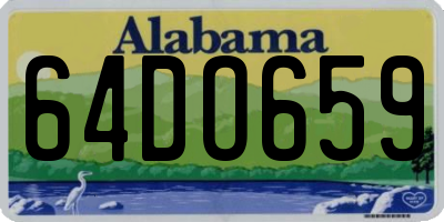 AL license plate 64DO659
