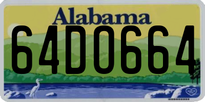 AL license plate 64DO664
