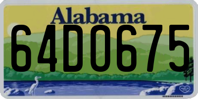 AL license plate 64DO675