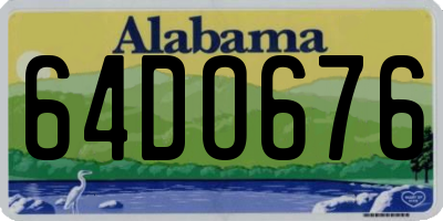 AL license plate 64DO676