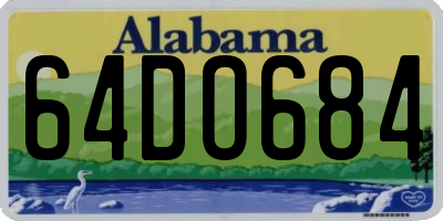 AL license plate 64DO684