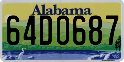 AL license plate 64DO687