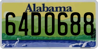 AL license plate 64DO688