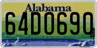 AL license plate 64DO690