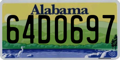 AL license plate 64DO697