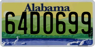 AL license plate 64DO699