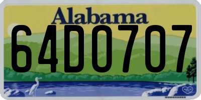 AL license plate 64DO707