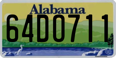 AL license plate 64DO711