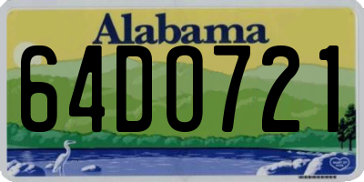 AL license plate 64DO721