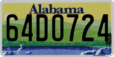 AL license plate 64DO724