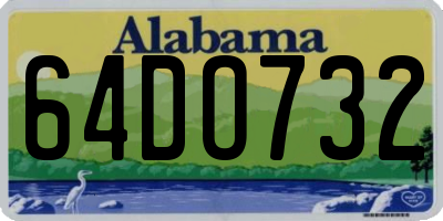 AL license plate 64DO732