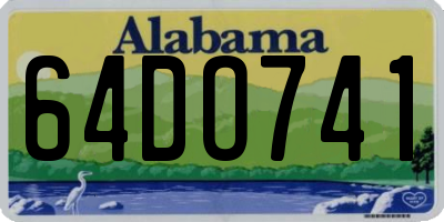 AL license plate 64DO741