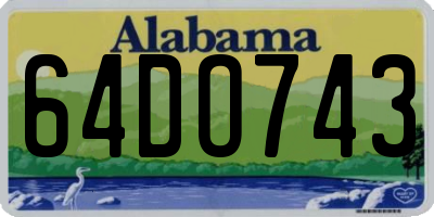 AL license plate 64DO743