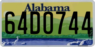 AL license plate 64DO744