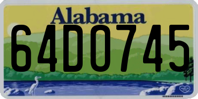 AL license plate 64DO745