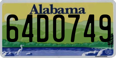 AL license plate 64DO749