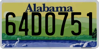 AL license plate 64DO751