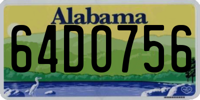 AL license plate 64DO756