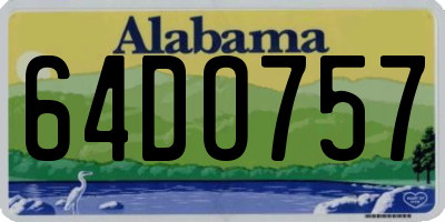 AL license plate 64DO757