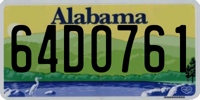 AL license plate 64DO761