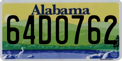 AL license plate 64DO762