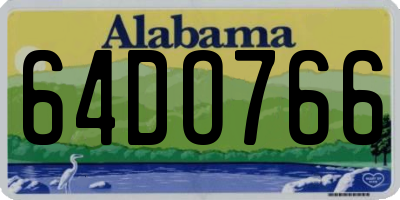 AL license plate 64DO766