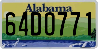 AL license plate 64DO771
