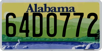 AL license plate 64DO772