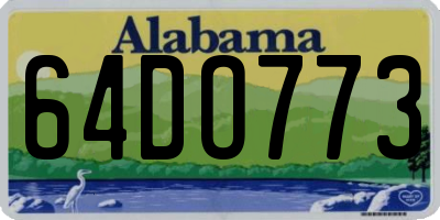 AL license plate 64DO773