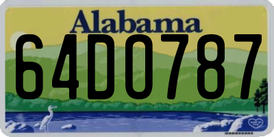 AL license plate 64DO787