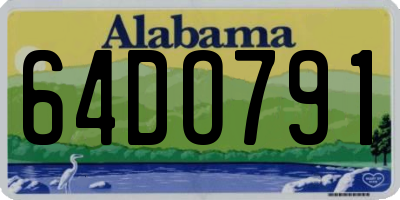 AL license plate 64DO791