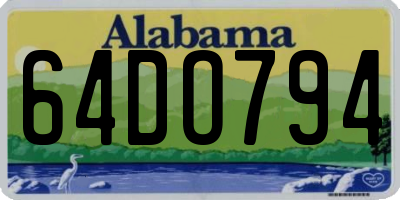 AL license plate 64DO794