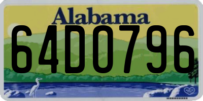 AL license plate 64DO796