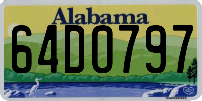 AL license plate 64DO797