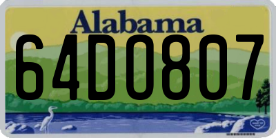 AL license plate 64DO807