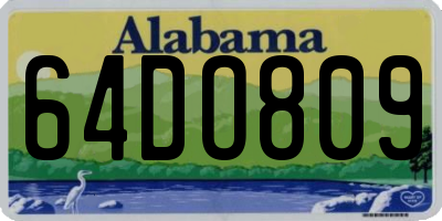 AL license plate 64DO809