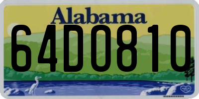 AL license plate 64DO810