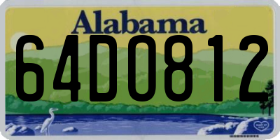 AL license plate 64DO812