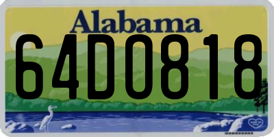 AL license plate 64DO818
