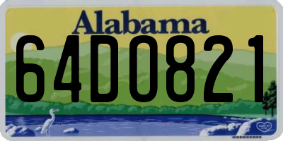 AL license plate 64DO821