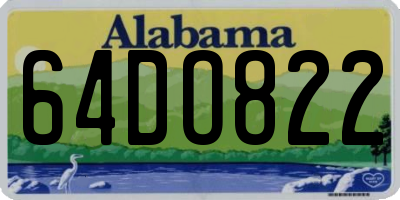 AL license plate 64DO822