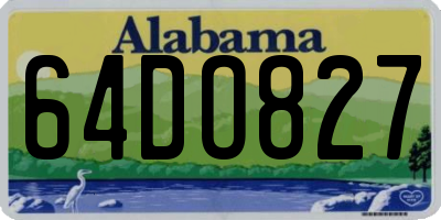 AL license plate 64DO827