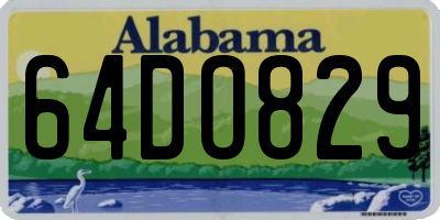 AL license plate 64DO829