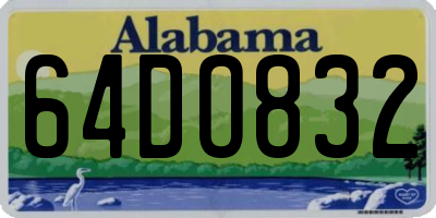 AL license plate 64DO832
