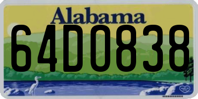 AL license plate 64DO838